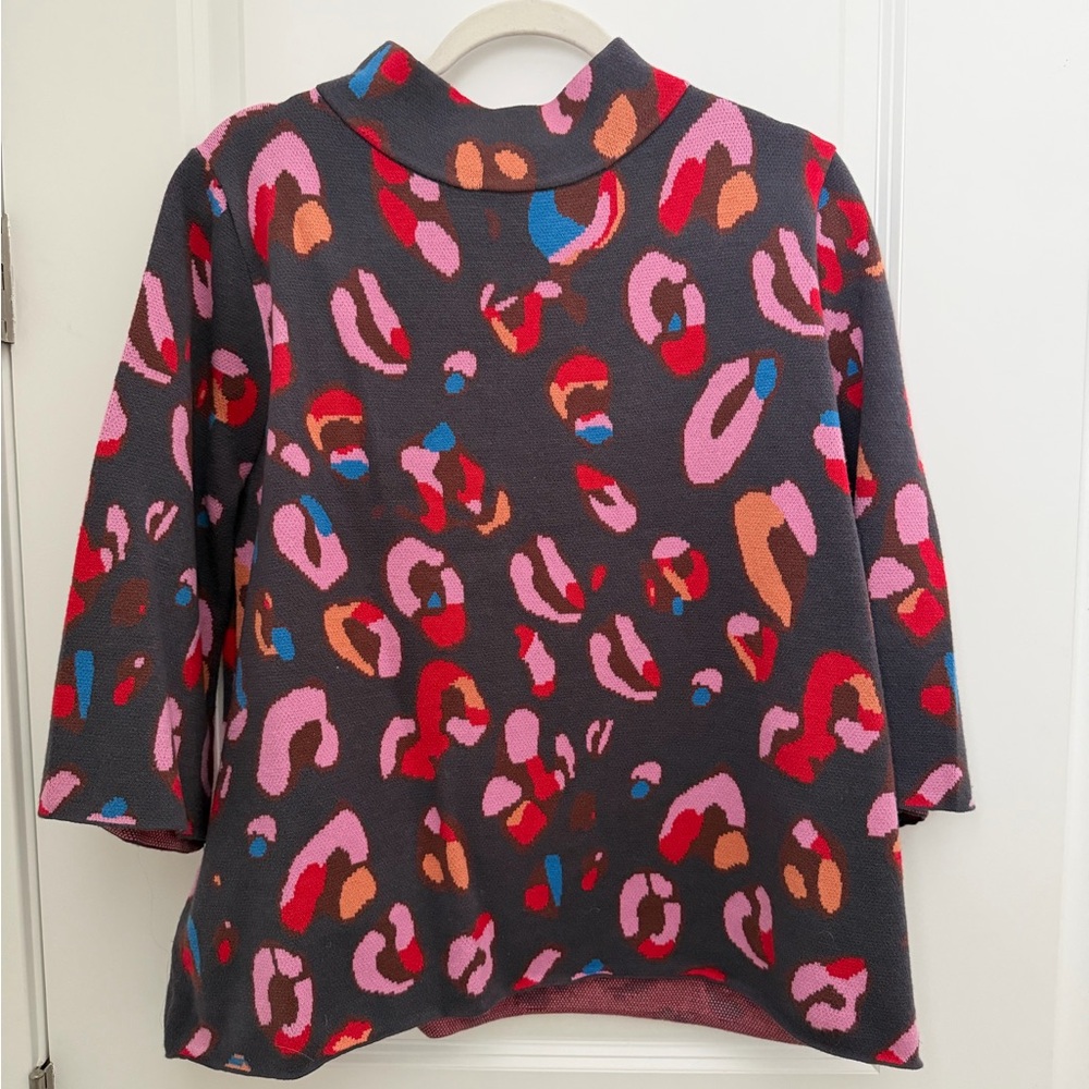 Fate Stylish Multicolor Patterned Sweater With Cr… - image 3